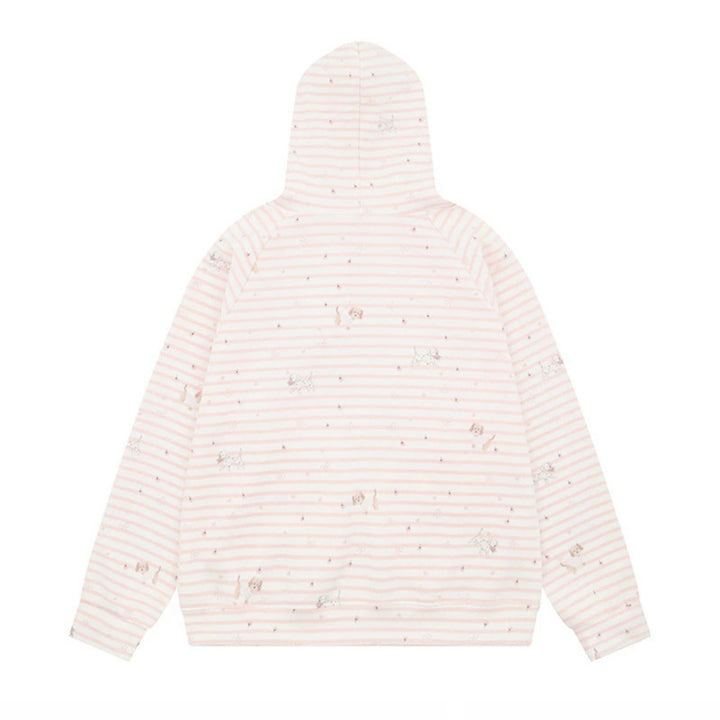 Women Cozy Hooded Oversized Sweater with Integrated Bow Scarf and Patch Pockets