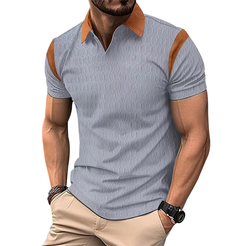 Polo shirt for men with stylish contrast details and a breathable structured design Lune London