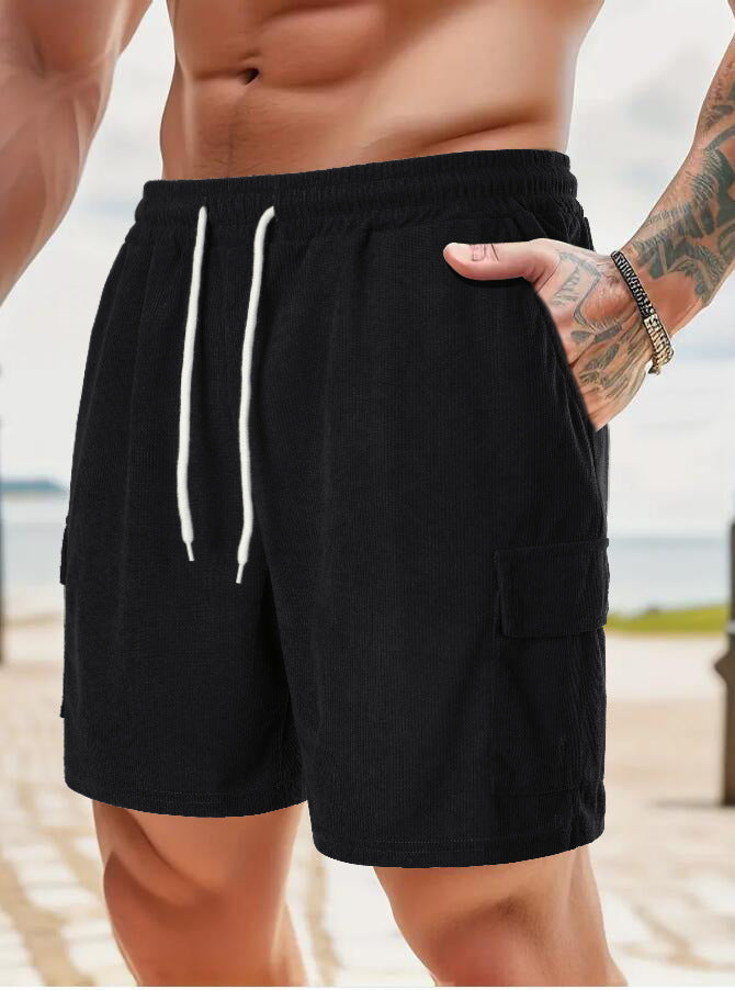 Casual men's pants with practical side pockets and elastic waistband Lune London