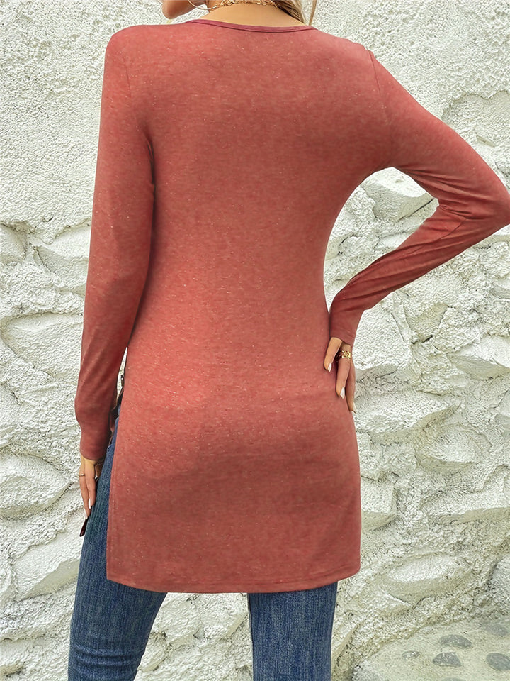 Long sleeve tunic for women with side slits and modern cut Lune London
