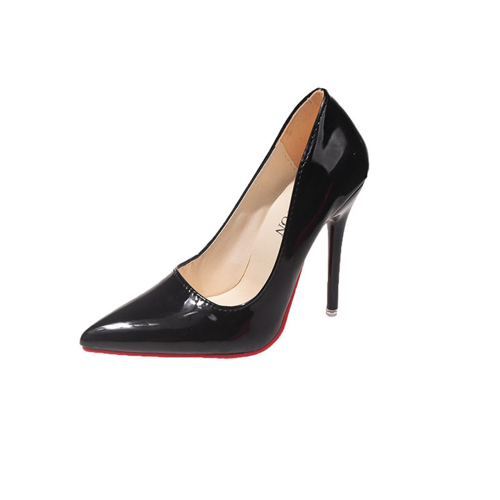 Classic Ladies Stiletto Heels with Pointed Design and Chic Glossy Surface