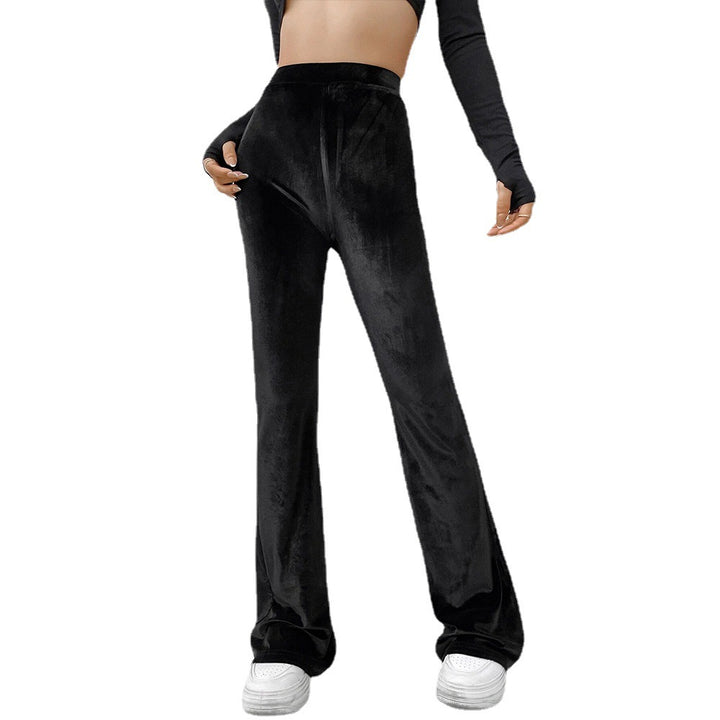 Pantalons évasés en velours pour femmes Chic & Stil