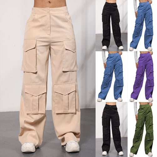 Women's cargo pants with practical pockets and wide leg Amarae