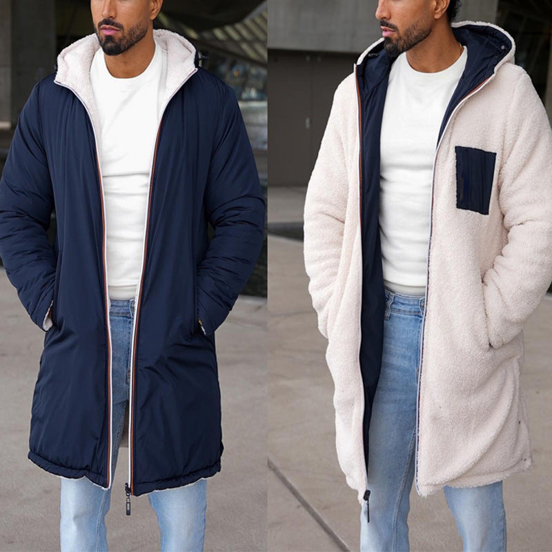 Reversible winter jacket for men with soft lining Amarae