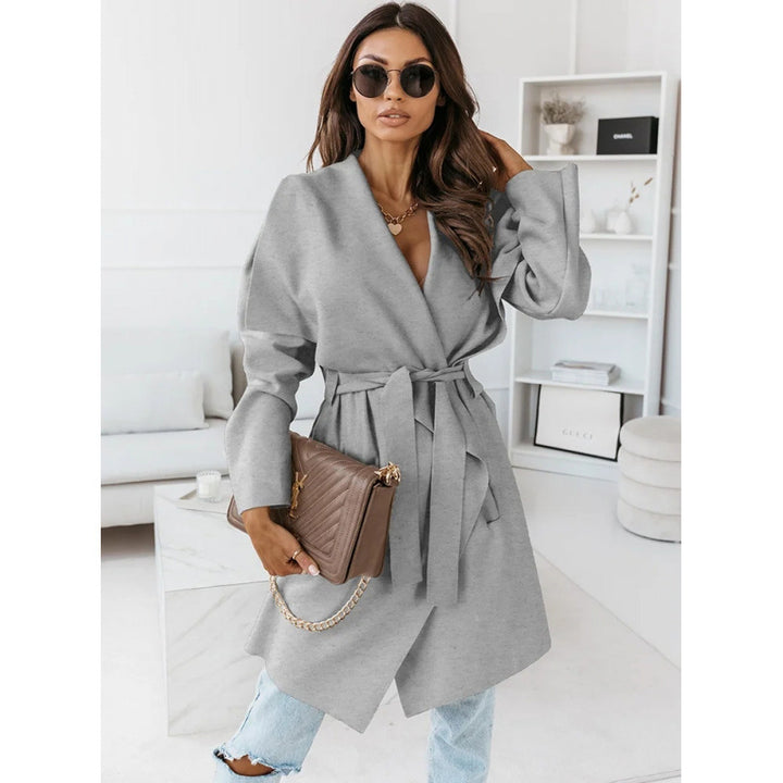 Lune London oversized casual coat for women with a tie belt