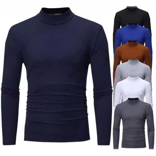 Men's Elegant Turtleneck T-Shirt Made Of Soft Jersey Amarae