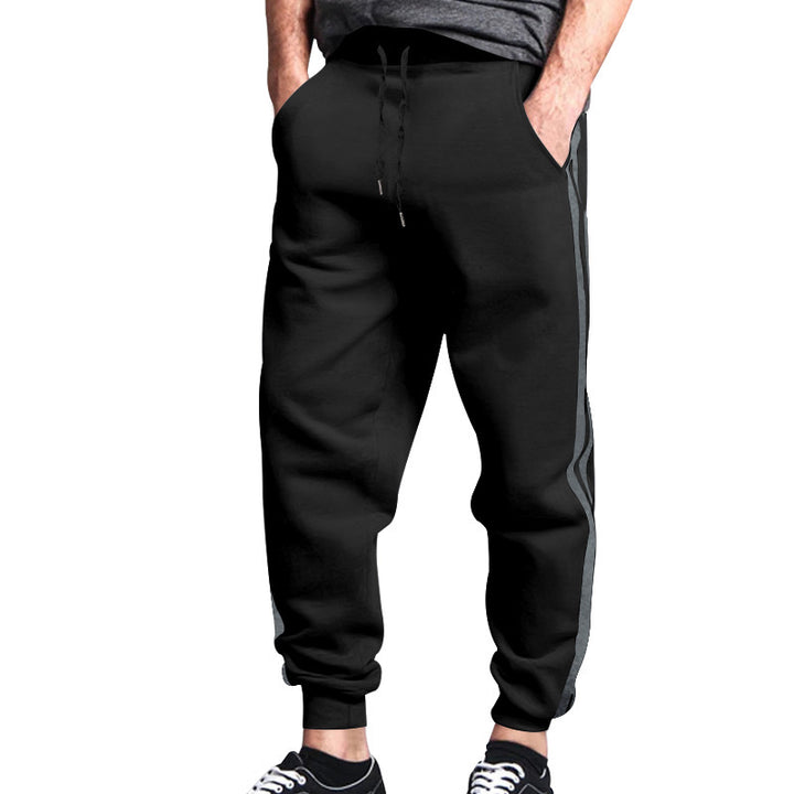 Sports jogger pants for men with contrasting side stripes Lune London