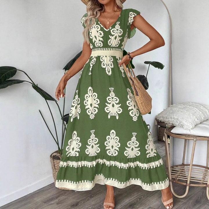 Bohemian maxi dress for women with A-line silhouette Lune London