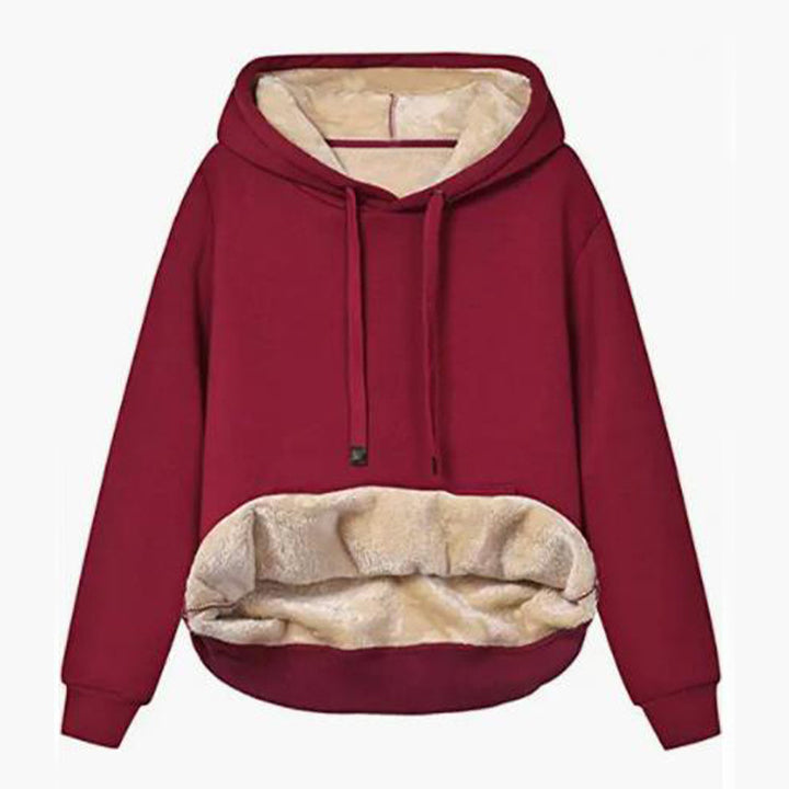 Women Cozy Hooded Sweatshirt with Fleece Lining Lune London