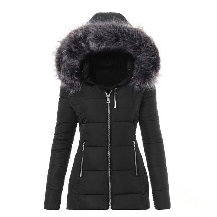 Women’S Winter Jacket with Removable Faux Fur Collar Amarae