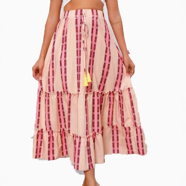 Women Maxi Skirt Ruffles Bohemian Lune London