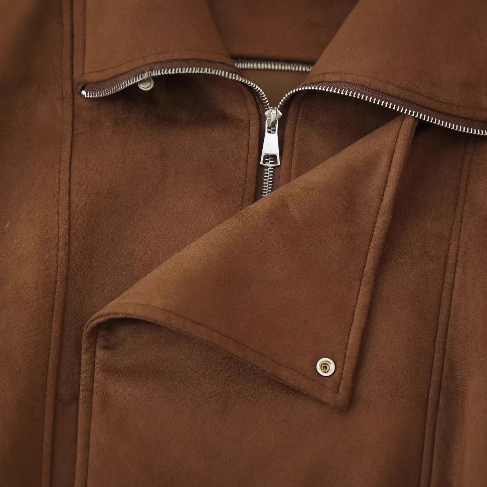 Soft suede jacket for ladies with a relaxed fit and practical pockets Lune London