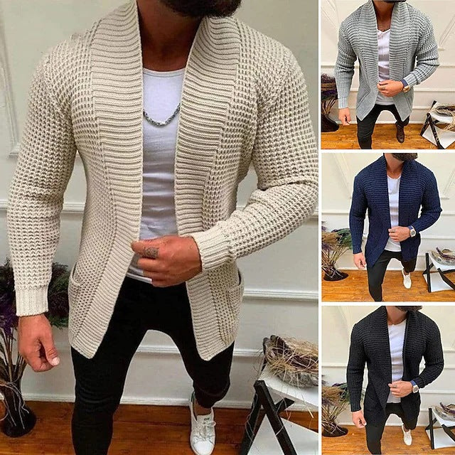 Men's knit jacket with modern fit Lune London