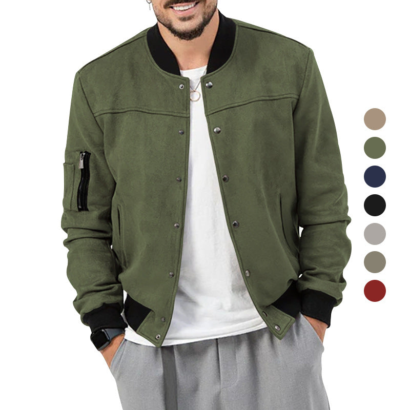 Modern bomber jacket for men in high-quality suede look Lune London