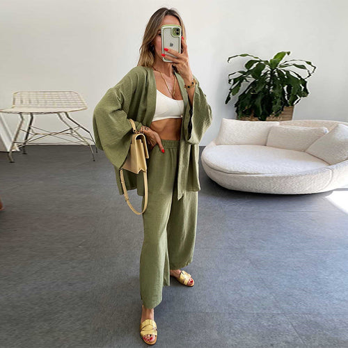 Casual 2-in-1 set for women with hoodie and wide trousers Amarae