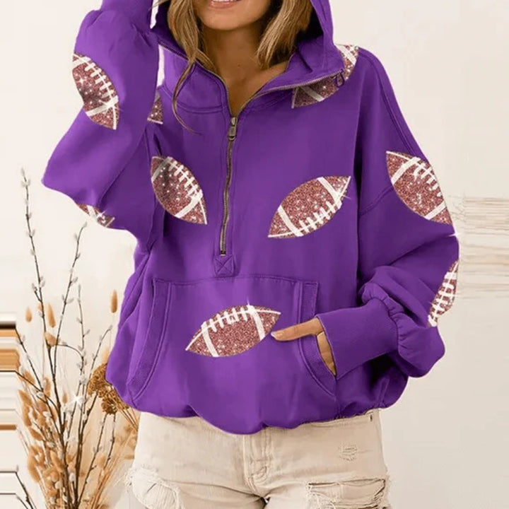 Ladies casual hoodie with sport-specific design Lune London