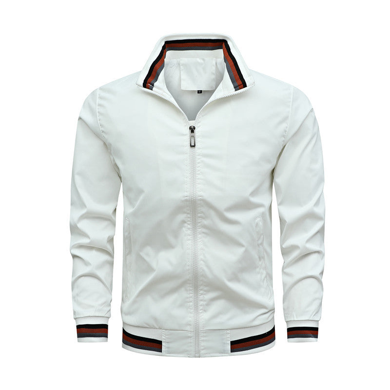 Men's sporty transitional jacket with practical pockets and high collar Lune London