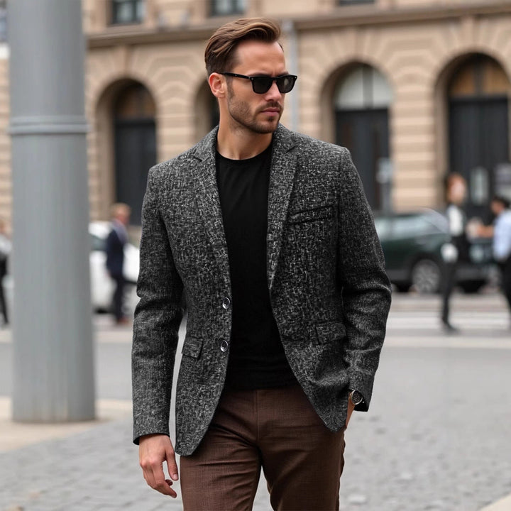 Lune London | Men's elegant textured blazer with modern fabric and stylish details