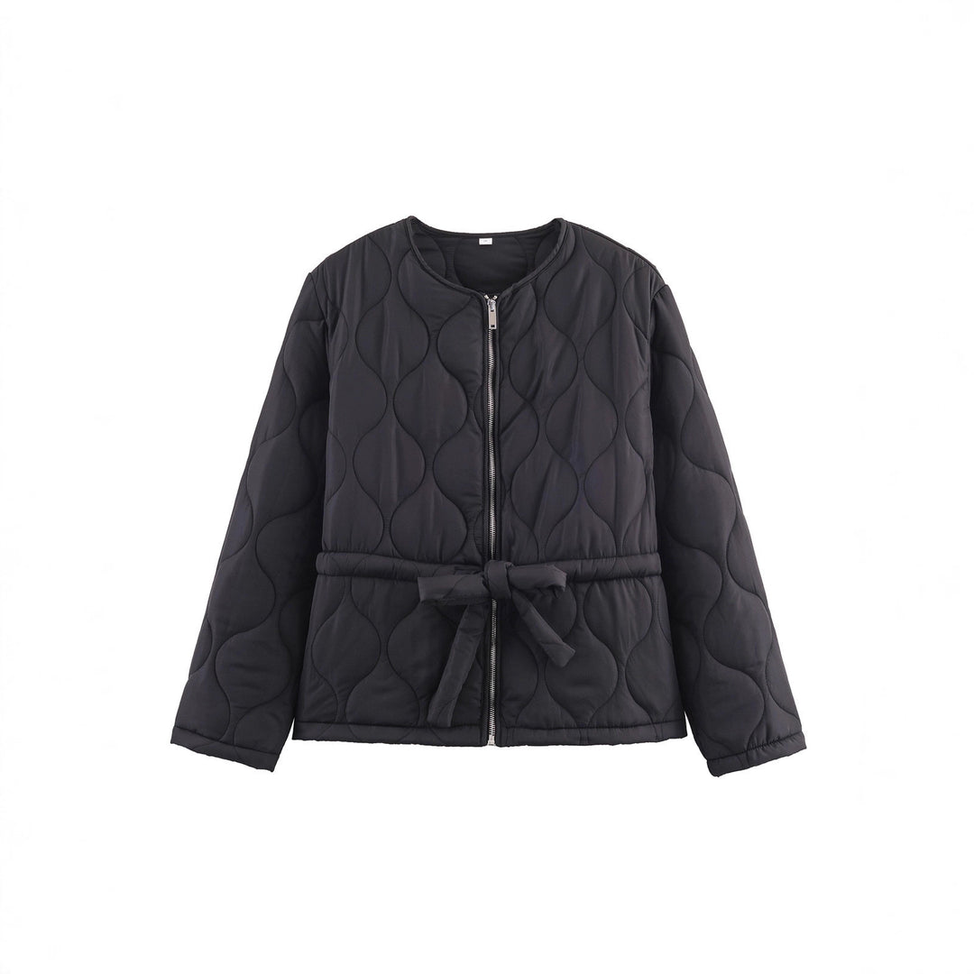 Quilted casual jacket for women with waist belt Lune London