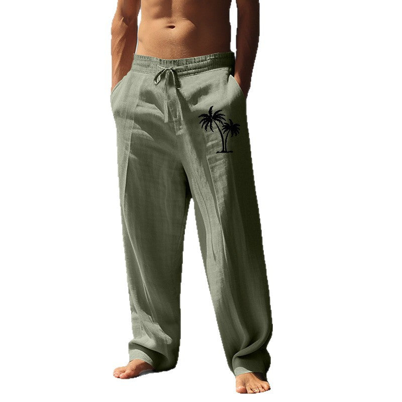 Comfortable beach pants for men with elastic waist and side pockets Lune London