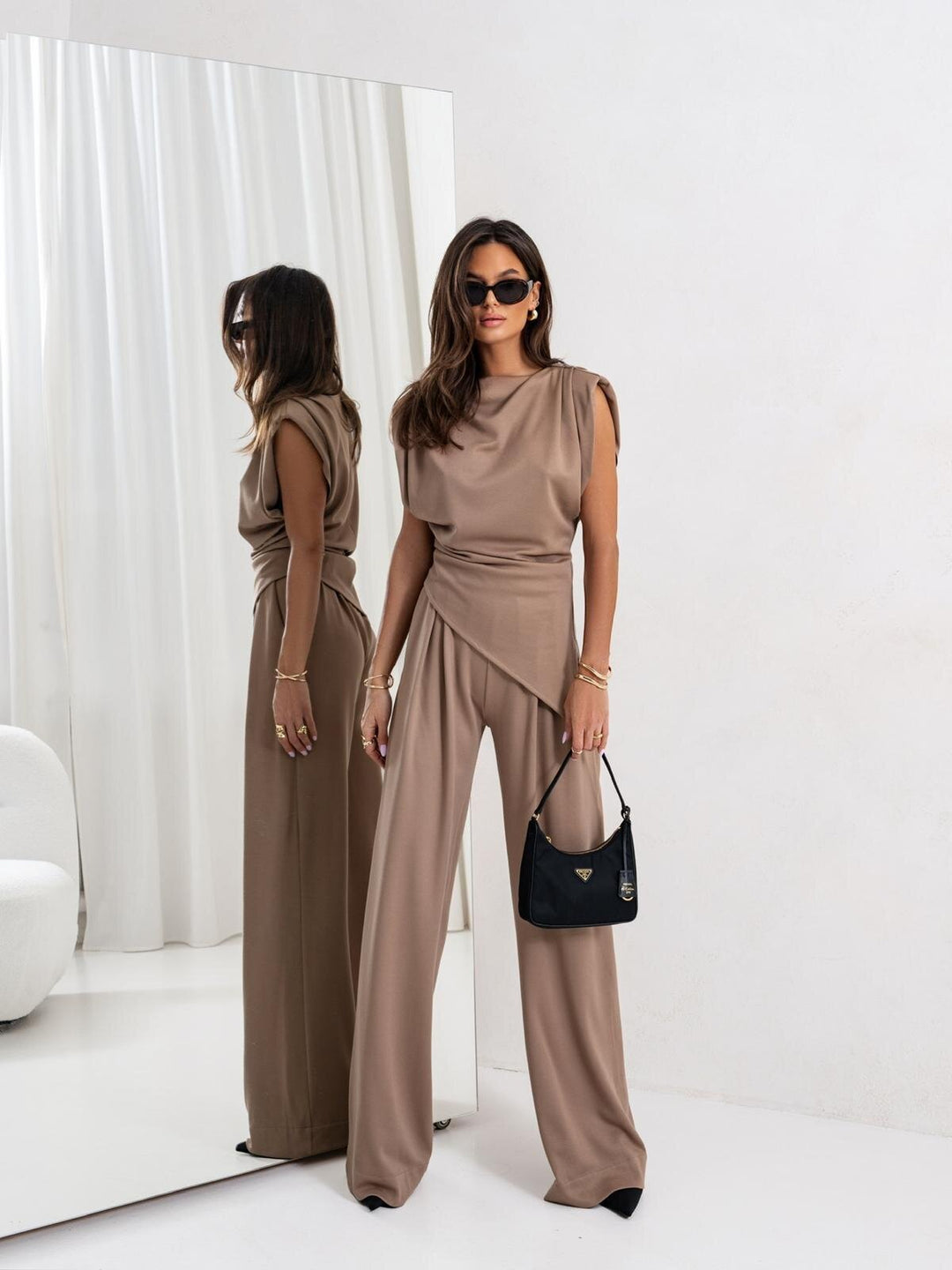 Ladies Elegant Asymmetrical Jumpsuit Lune London