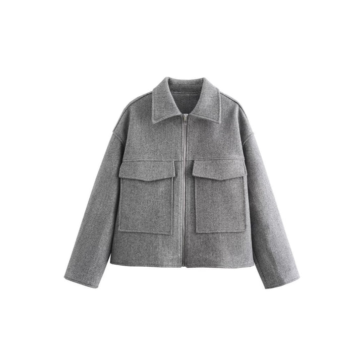 Casual overshirt jacket for women with pockets and zipper Lune London