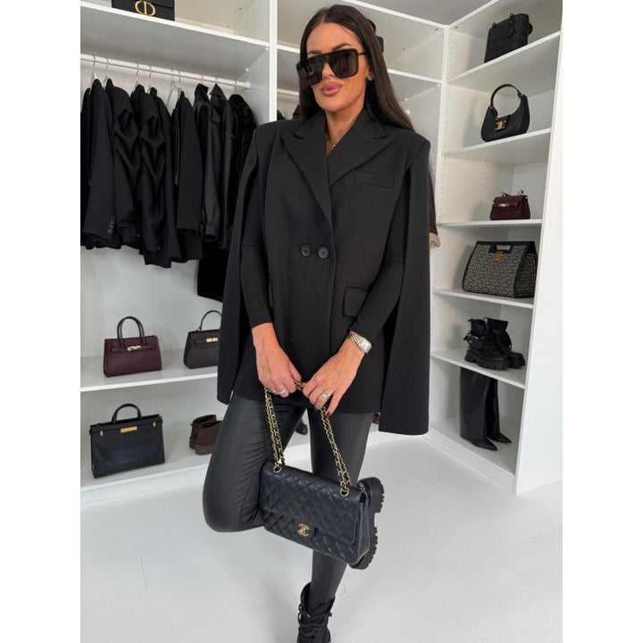 Women blazer cape double-breasted Lune London
