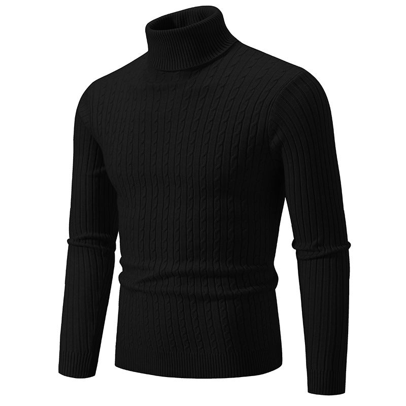Men's turtleneck sweater with textured knit pattern Lune London