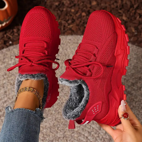 Ladies Cozy Sneakers with Fleece Lining Amarae