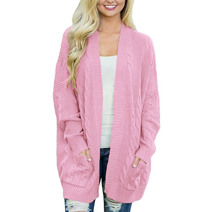 Ladies Chunky Knit Cardigan with deep pockets and elegant structure Lune London
