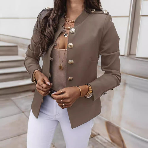 Elegant ladies' jacket with gold buttons and modern cut Amarae