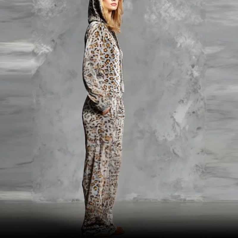 Women's Comfortable Overall with Pockets and Continuous Zipper Lune London