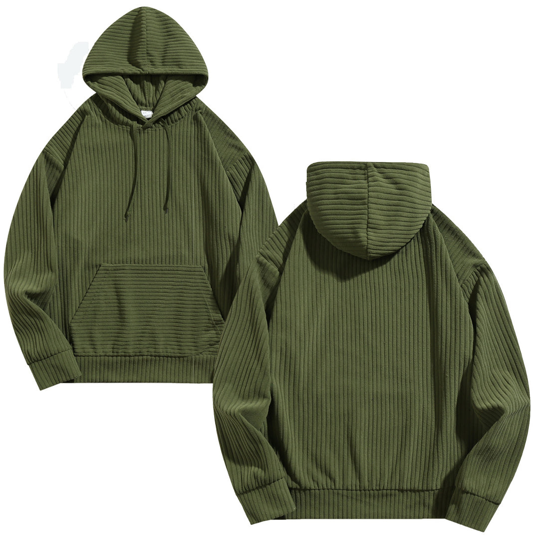 Casual hooded sweatshirt for men with ribbed design and practical pockets Lune London