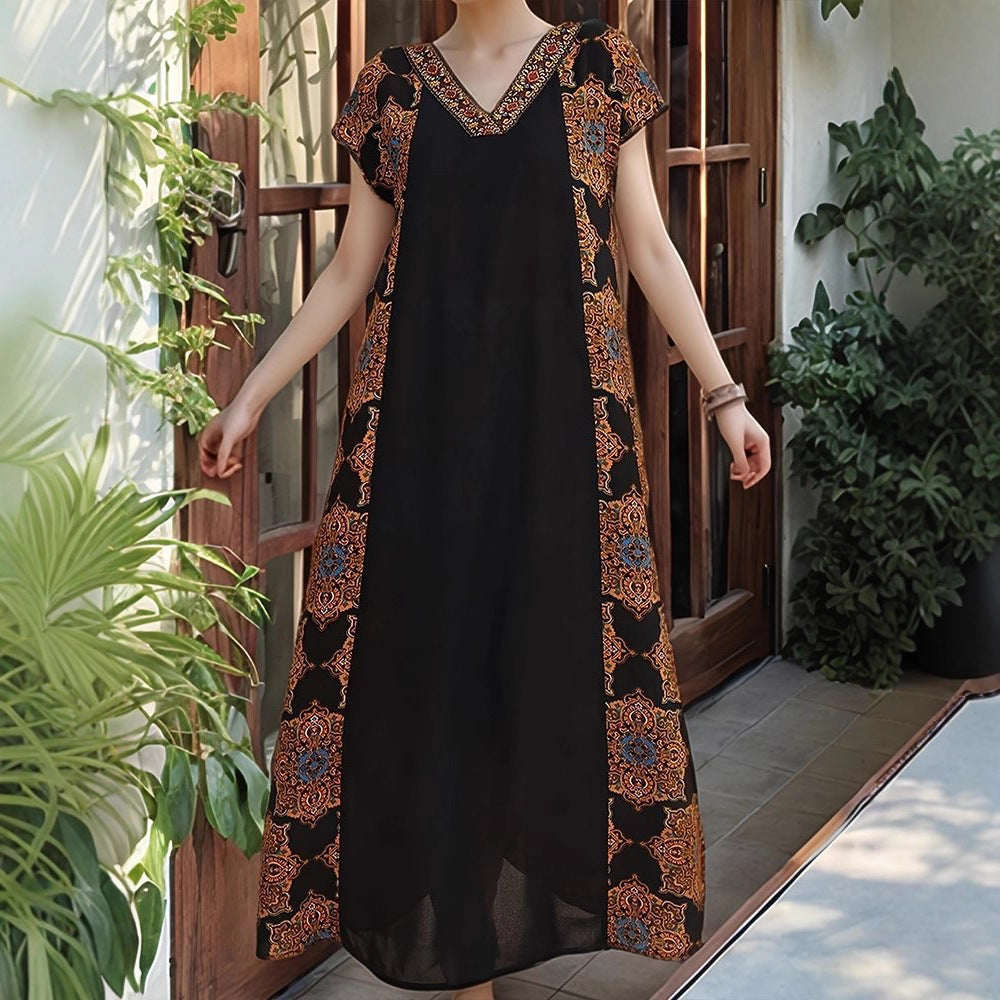 Maxi dress for women with elaborate embroidery details and a flowy fit Lune London