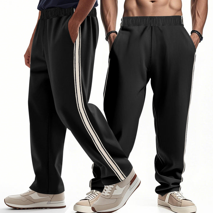 Sport leisure pants for men with side stripes and elastic waist Lune London
