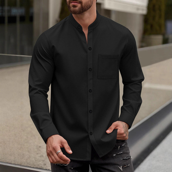 Men's Elegant Shirt with Stand Collar Amarae