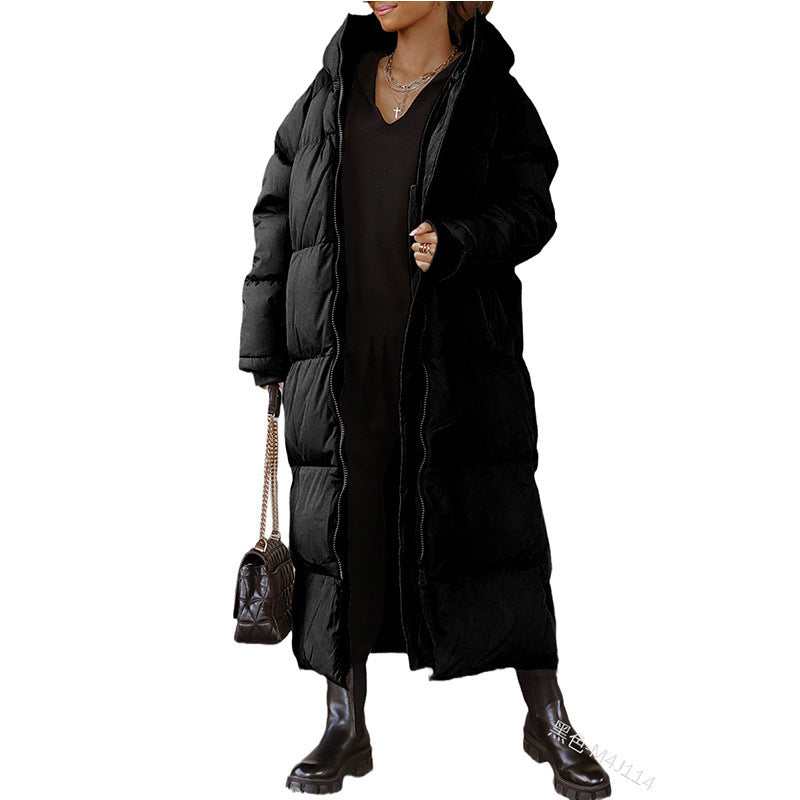 Ladies long winter quilted jacket Amarae