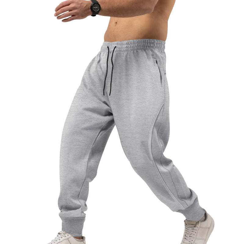 Sporty men's joggers with side zip pockets and elastic waistband Lune London