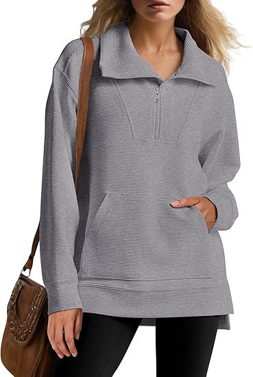 Ladies high-quality hoodie with textured design and practical pockets Lune London