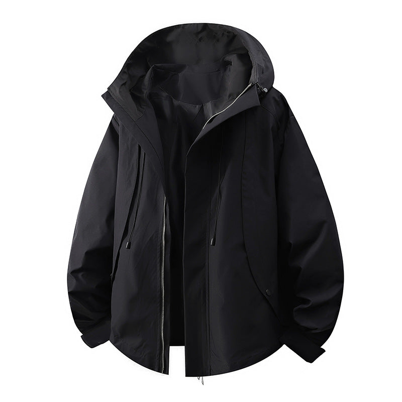 Women's windproof transition jacket with hood and adjustable drawstring Lune London