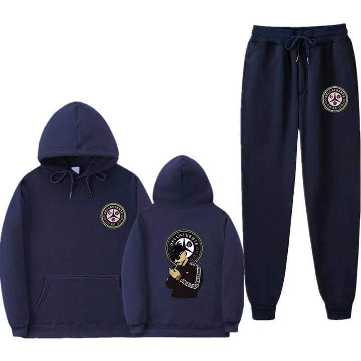 Women's set of hoodie and jogging pants with unique print Lune London
