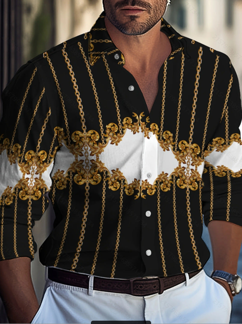 Shirt for men with modern brush pattern Lune London