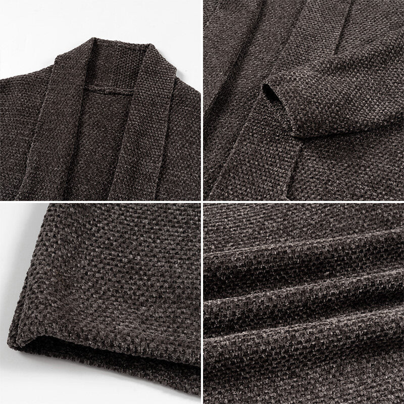 Ladies casual cardigan with open collar and modern chic and style details