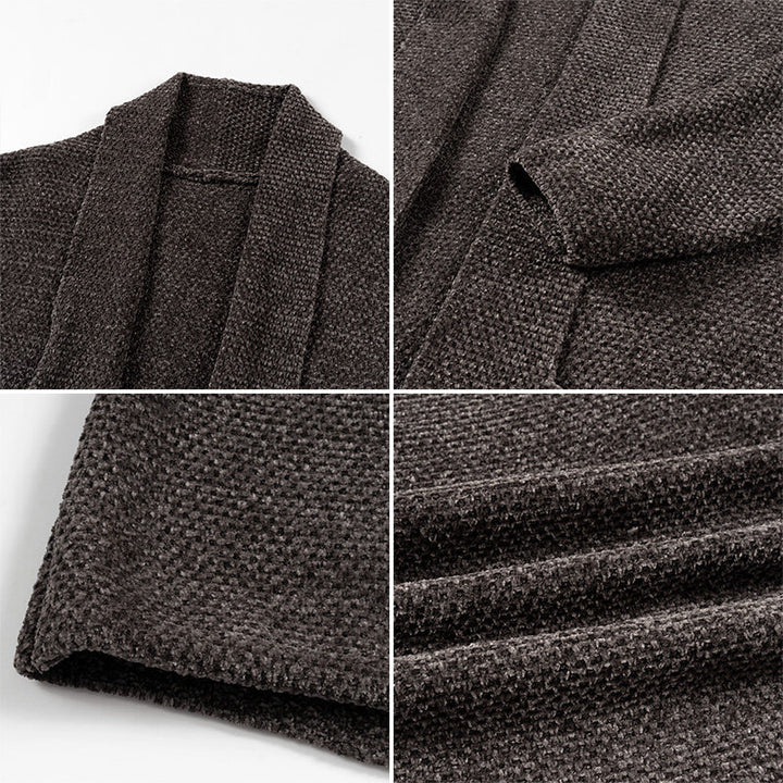 Ladies casual cardigan with open collar and modern chic and style details