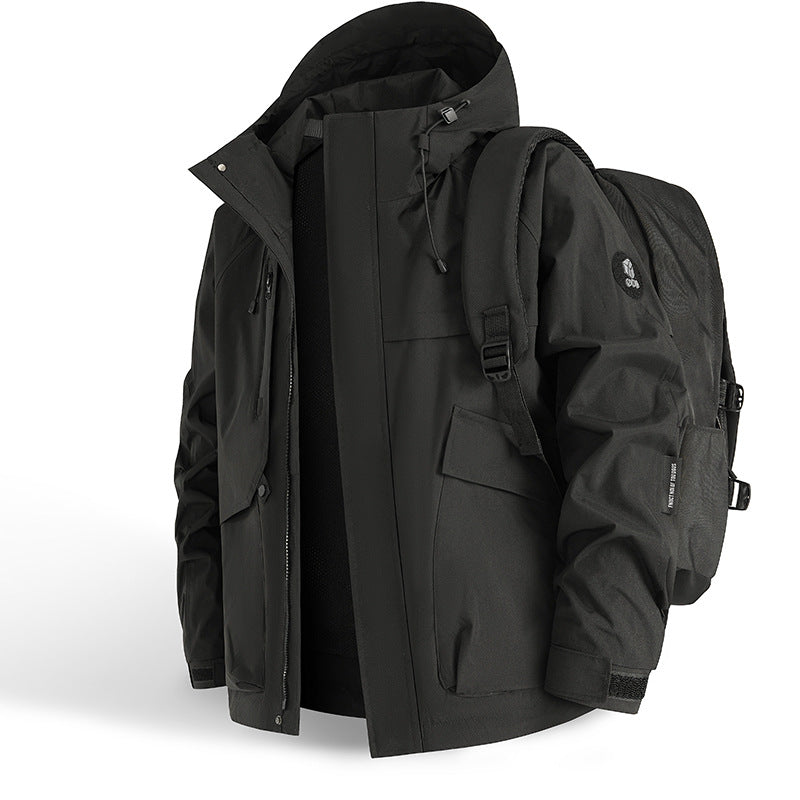 Outdoor technical jacket for men with an innovative pocket concept and breathable materials Lune London