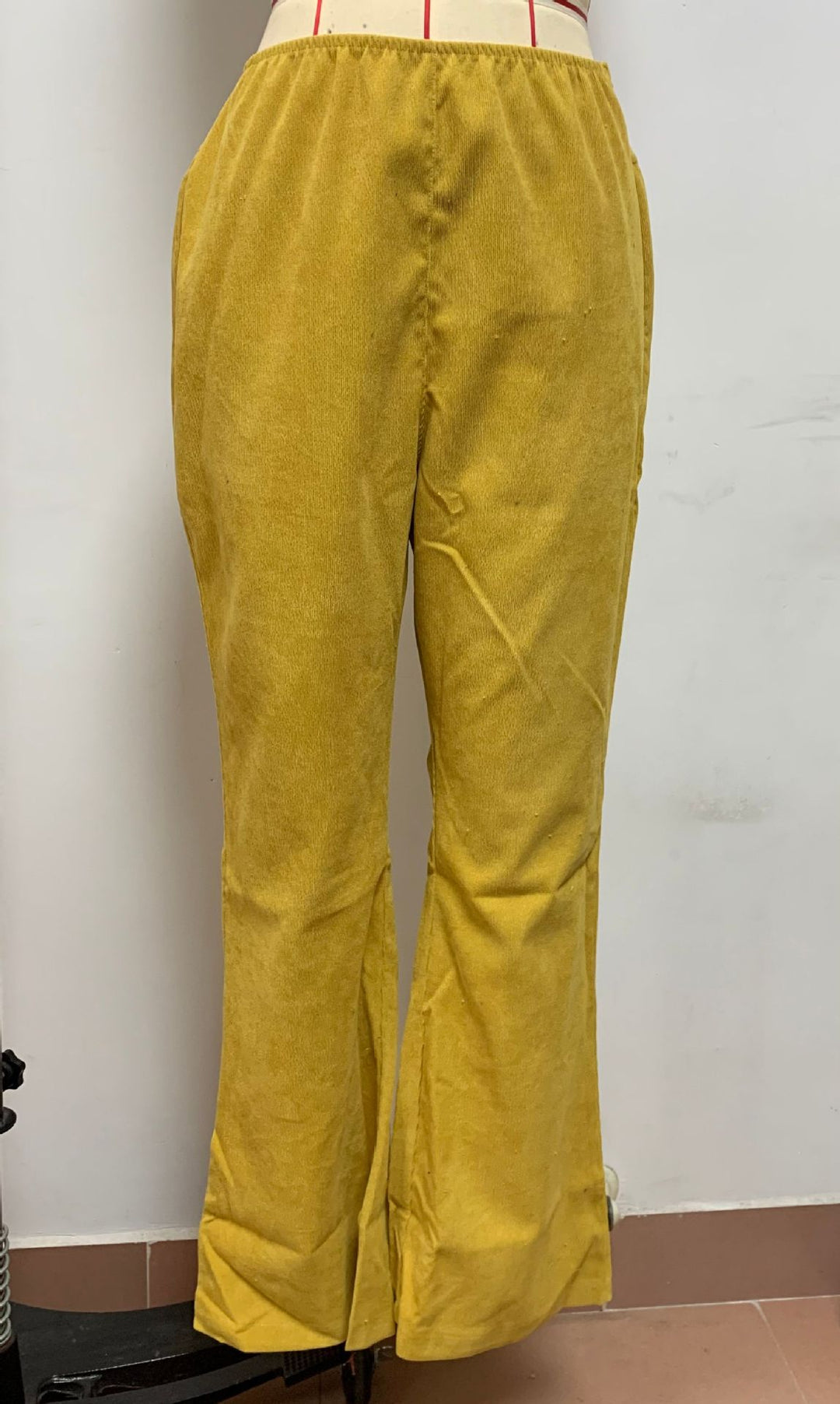 High-waisted flared corduroy pants for women with structured fabric Lune London