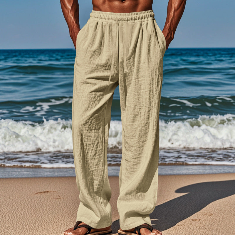 Light beach pants for men with elastic waistband Lune London