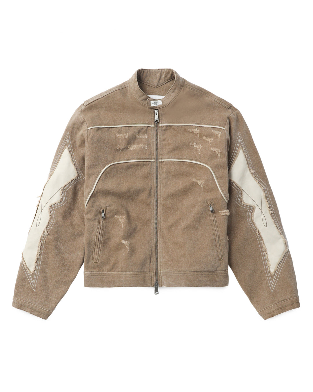 Women's jacket in a vintage style with decorative seams and a worn effect Lune London