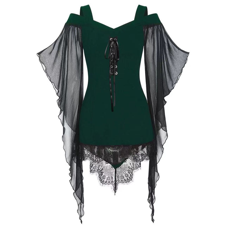 Women lace-up off-shoulder top Lune London