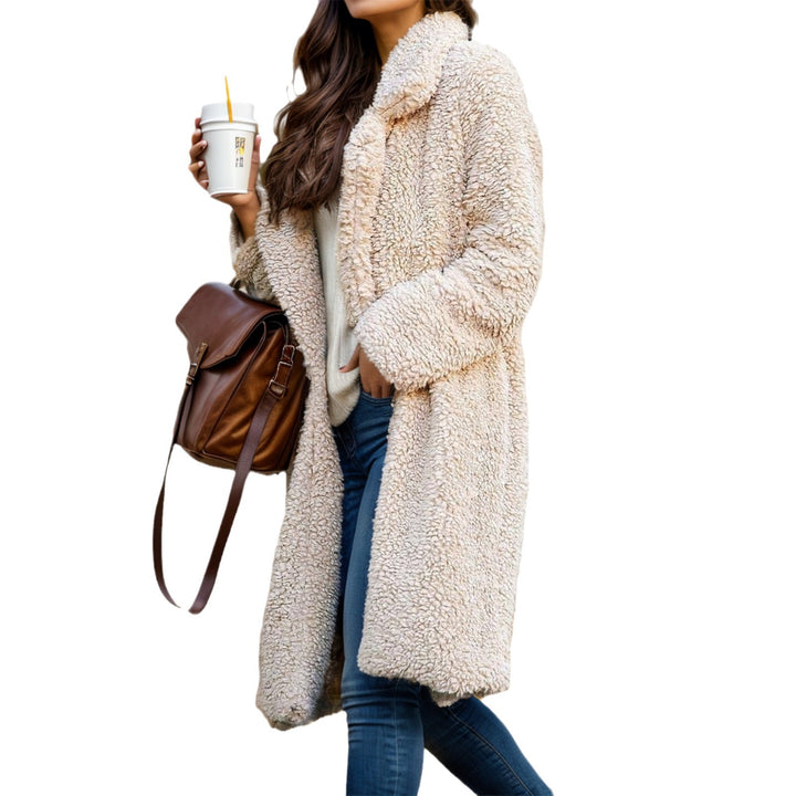Oversized plush coat for women with teddy fur Amarae